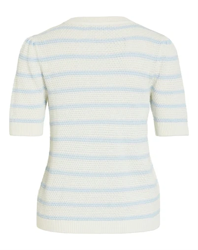 Vila - VIDalo Stripe Strik - White Alyssum
